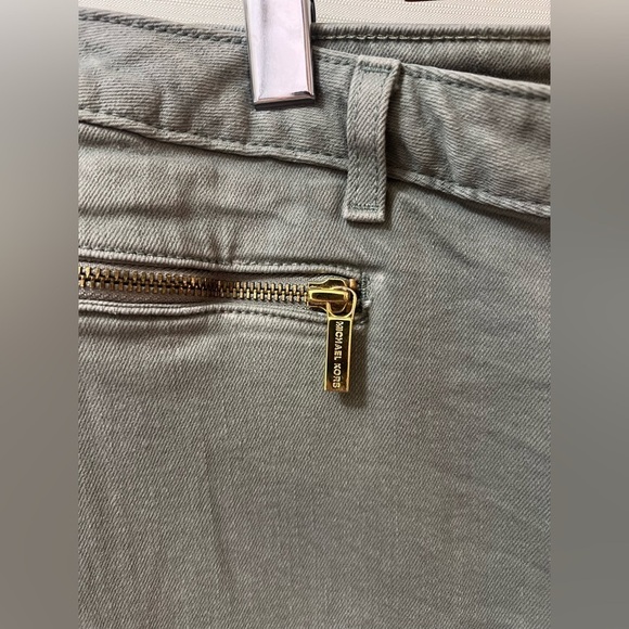 ⚫️ BOGO Michael Kors green denim pants golden accents size 10 women’s - Picture 4 of 9